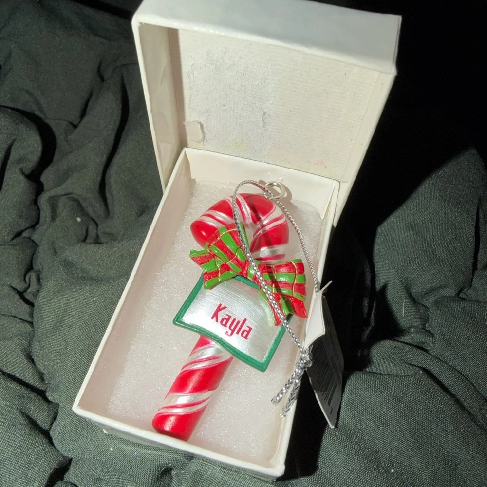 GANZ CANDY CANE PERSONALIZED‎ CHRISTMAS ORNAMENT 